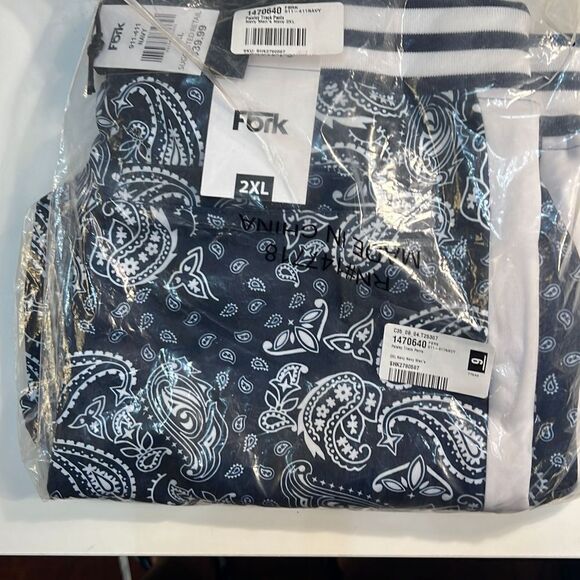 FBRK Paisley bandanna Track Pants- NWT‎ - Picture 2 of 5